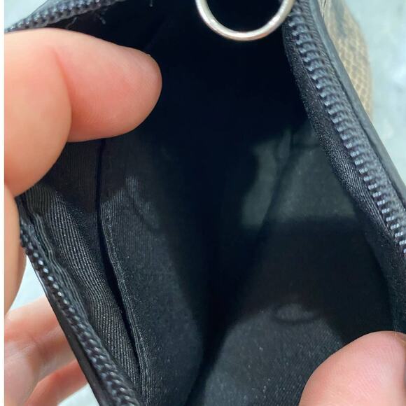 Coach Soho Embossed Exotic Madison Wristlet Leather Black And Tan - Picture 9 of 9